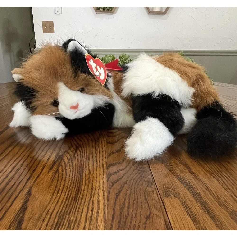 1995 TY Classic Plush MAGGIE the Calico Kitten Cat Stuffed Animal Toy